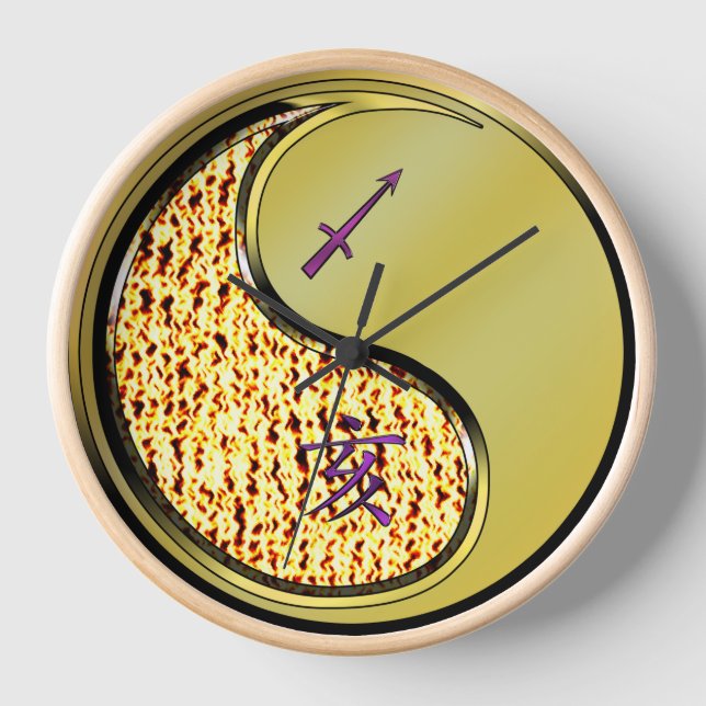 Reloj Sagitario y Cerdo de Metal (Anverso)