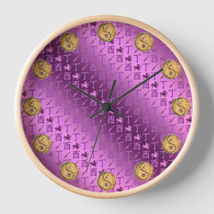 Reloj Sagitario y Gallo de Fuego