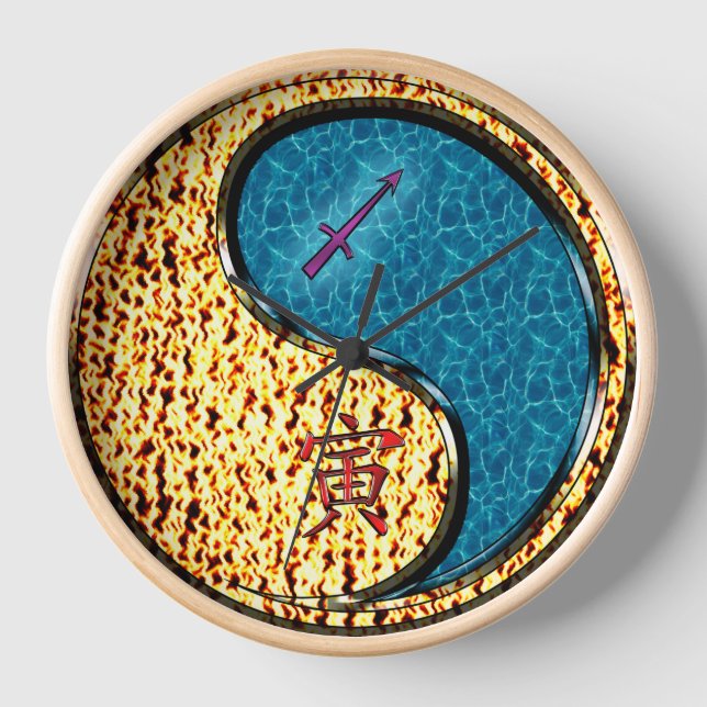 Reloj Sagitario y Tigre de Agua (Anverso)