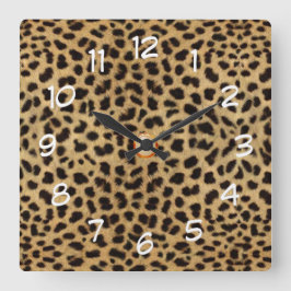 reloj salvaje del gato de la impresión de la piel
