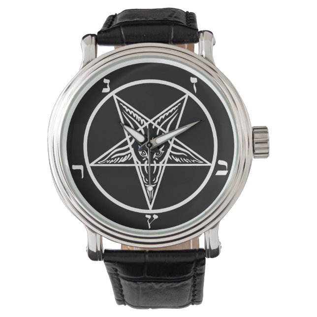 reloj satelital de vigilancia de baphomet metaliza (Anverso)