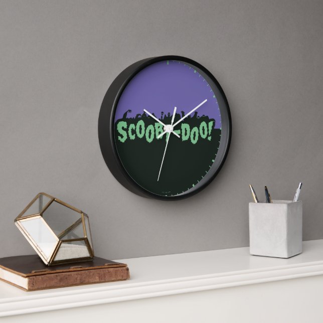 Reloj ¡Scooby-Doo! Logotipo de silueta de monstruos (Oficina)