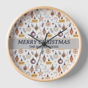 Reloj Sencilla y elegante familia de Navidades decorativ