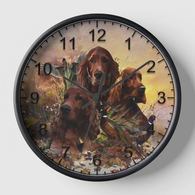 Reloj Sentadores irlandeses con faisanes - Cacería de pa (Anverso)