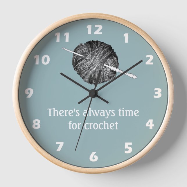 Reloj Siempre hay tiempo para el crochet - Personalizado (Anverso)
