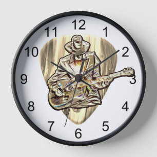 Reloj Sienta el Blues - Diseño artístico de guitarra