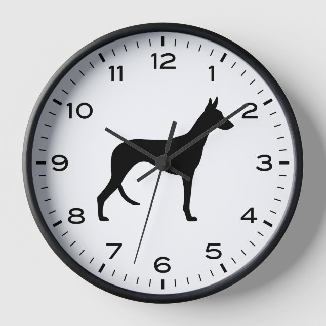 Reloj Sihouette de Raza de Perro de Ibiza (Anverso)