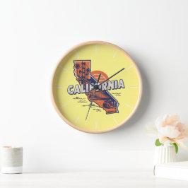 Reloj Silhouette Estatal Retro de California