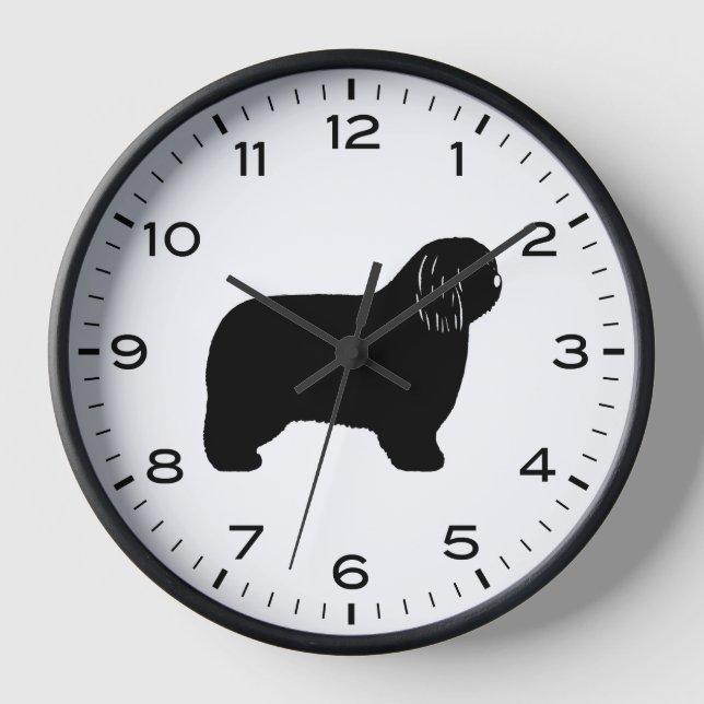 Reloj Silhouette Lowland Sheepdog (Anverso)