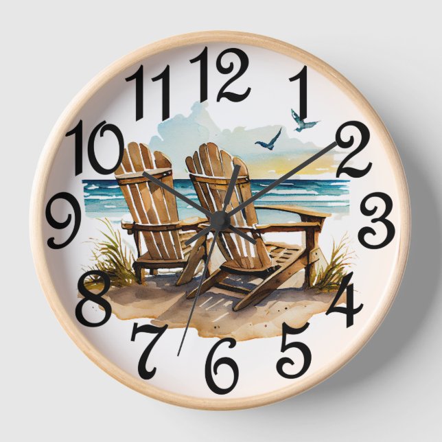Reloj Sillas de playa (Anverso)