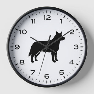 Reloj Silueta de Australian Cattle Dog Heeler