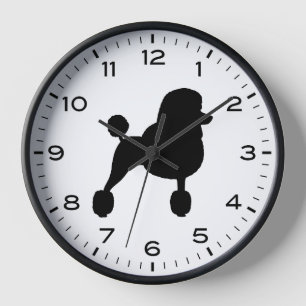 Reloj Silueta de la raza de perro Caniche Estándar