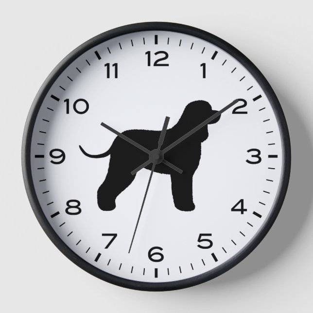 Reloj Silueta de la raza de perro de Spaniel (Anverso)