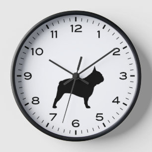 Reloj Silueta de la raza de perro del Bulldog francés