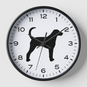 Reloj Silueta de la raza de perro Foxhound Americano