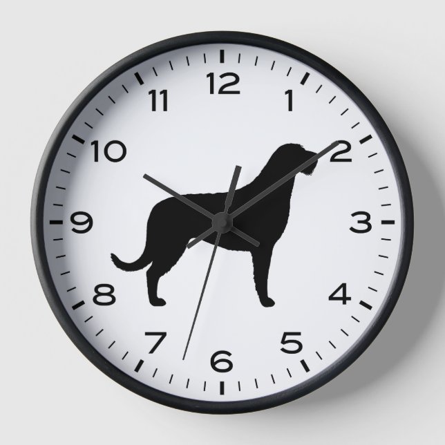 Reloj Silueta de la raza de perro Irish Wolfhound (Anverso)