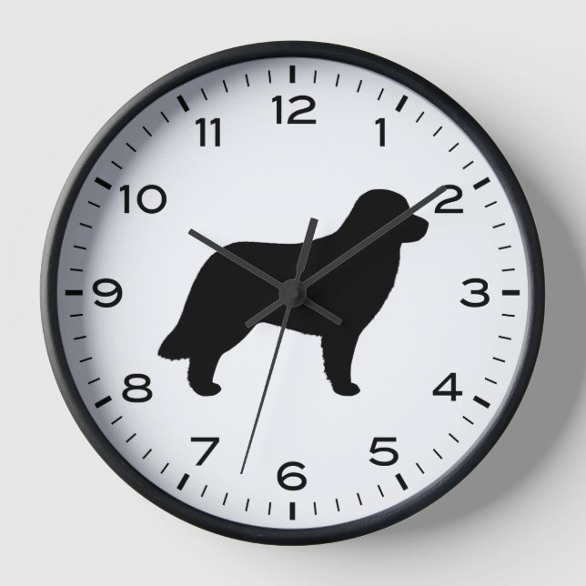Reloj Silueta de la raza de perro Leonberger (Anverso)