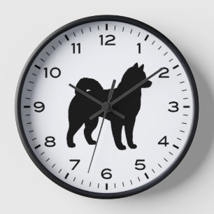 Reloj Silueta de la raza de perro Malamute de Alaska