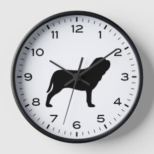 Reloj Silueta de la raza de perro Mastín Napolitano