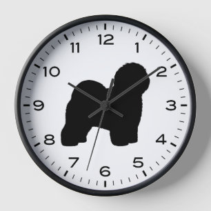 Reloj Silueta de la raza de perro Old English Sheepdog