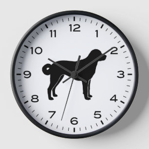 Reloj Silueta de la raza de perro Pastor de Anatolia