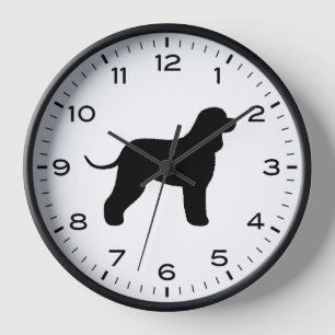 Reloj Silueta de la raza de perro Spaniel de Agua Irland