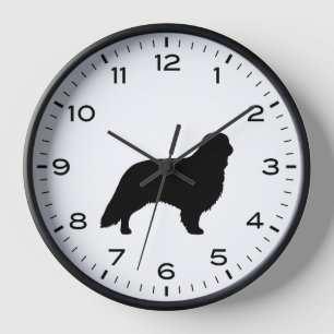 Reloj Silueta de la raza de perro Spaniel Toy Inglés