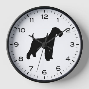 Reloj Silueta de la raza de perro Terrier de Airedale