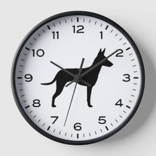 Reloj Silueta de la raza de perro Terrier de Manchester