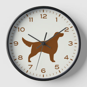 Reloj Silueta de la raza del perro del Setter Irlandés