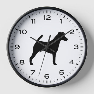 Reloj Silueta de la raza del perro del zorro suave
