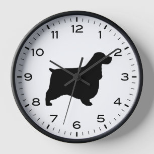 Reloj Silueta de perro Cocker Spaniel inglés