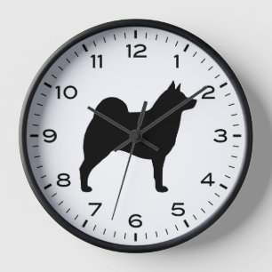 Reloj Silueta de perro Norwegian Elkhound