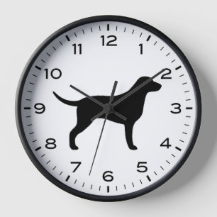 Reloj Silueta de perro Retriever de pelo rizado