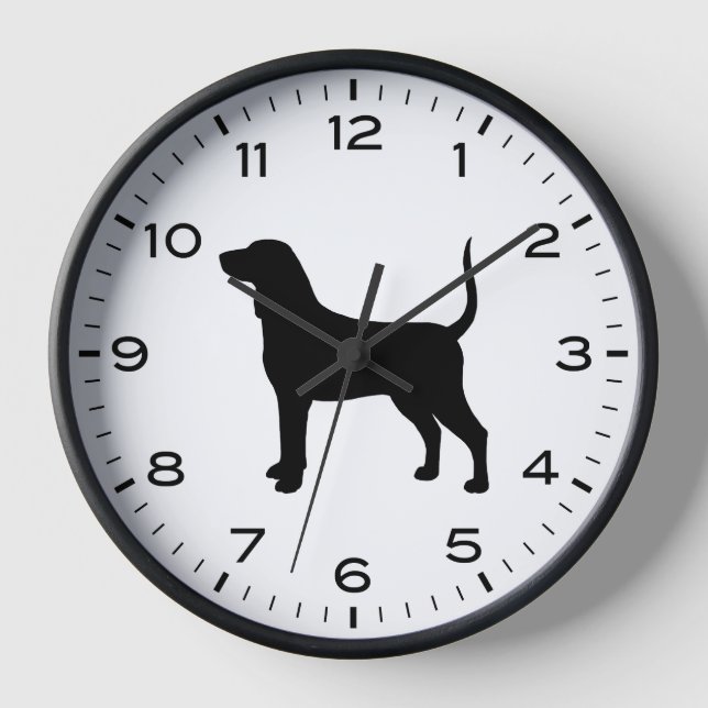 Reloj Silueta de raza de perro de cola de garrapatas (Anverso)