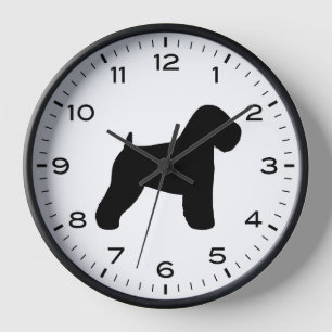 Reloj Silueta de Soft Coated Wheaten Terrier