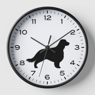 Reloj Silueta de Welsh Springer Spaniel con cola larga