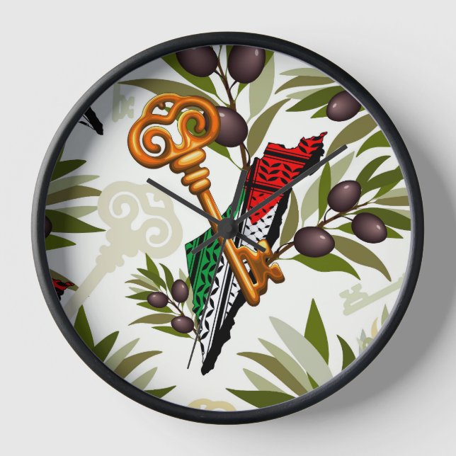 Reloj Símbolo clave palestino del derecho de retorno (Anverso)