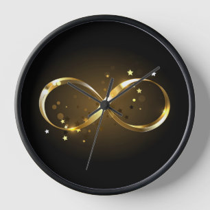 Reloj Símbolo de infinito dorado