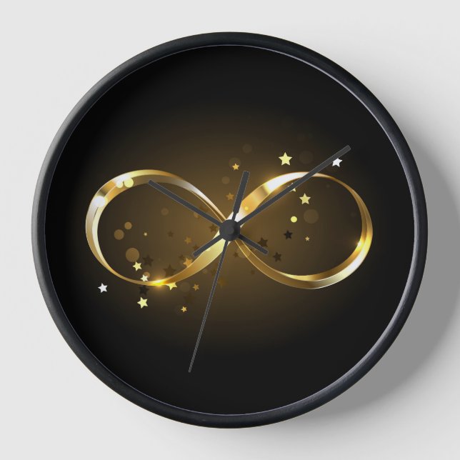 Reloj Símbolo de infinito dorado (Anverso)
