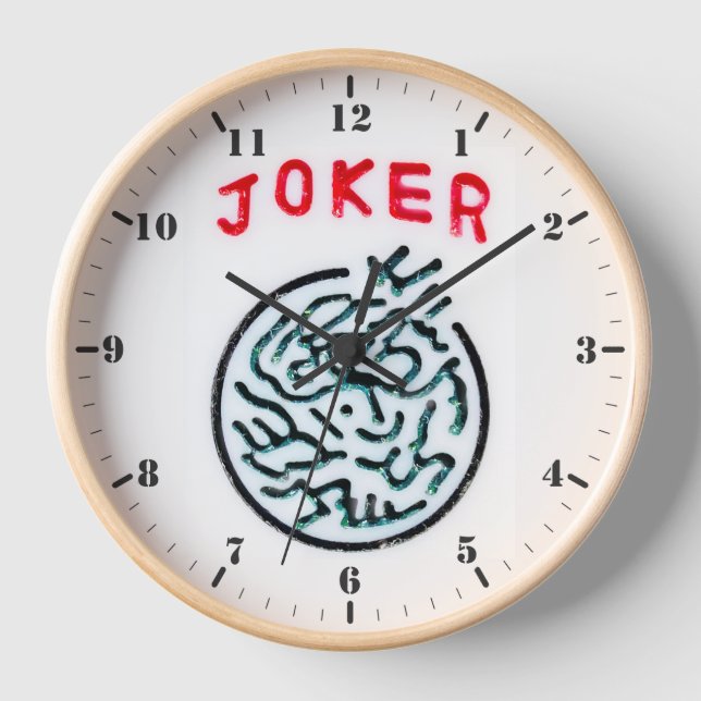 Reloj Símbolo de juego MahJong Tapa de broma (Anverso)