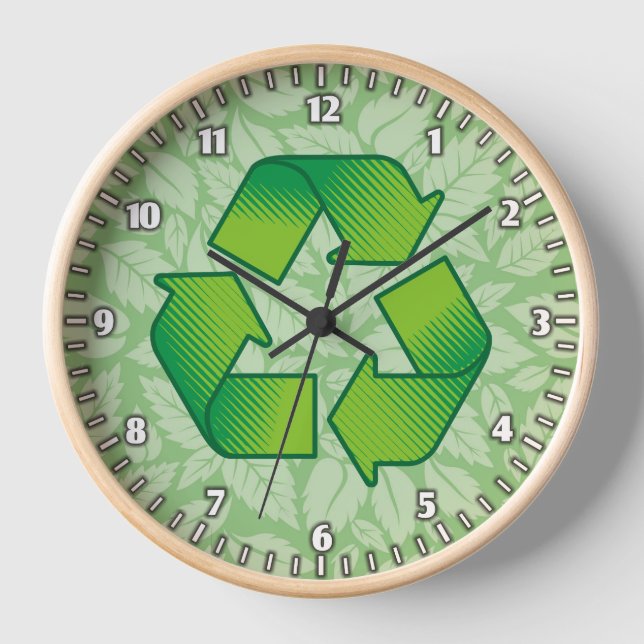 Reloj Símbolo de reciclaje (Anverso)