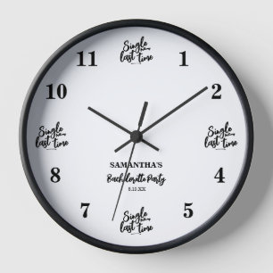 Reloj Simple Bachelorette Party Regalos Wall Clock