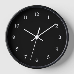 Reloj Simplemente elegante negro sólido