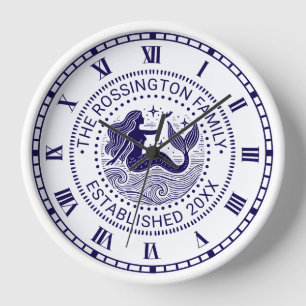 Reloj Sirena Seductora Ola De Mar Nombre De Familia Fech