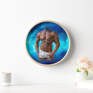 Reloj SlipperyJoe hombre musculoso barbudo sin camiseta 