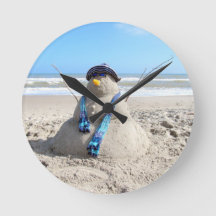 Reloj "Snowman" de Florida - Escultura de playa, a