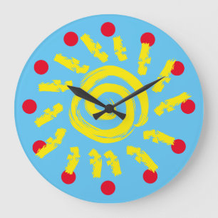 Reloj solar de colores primarios