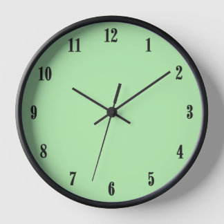 Reloj Sólido color verde menta con números negros