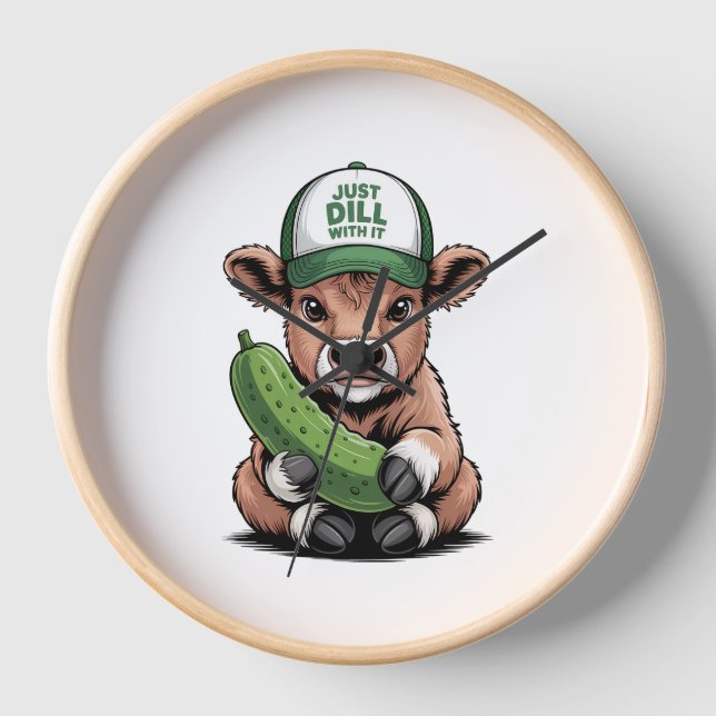 Reloj Sólo cállate con ella vaca, curiosa lechuga (Anverso)